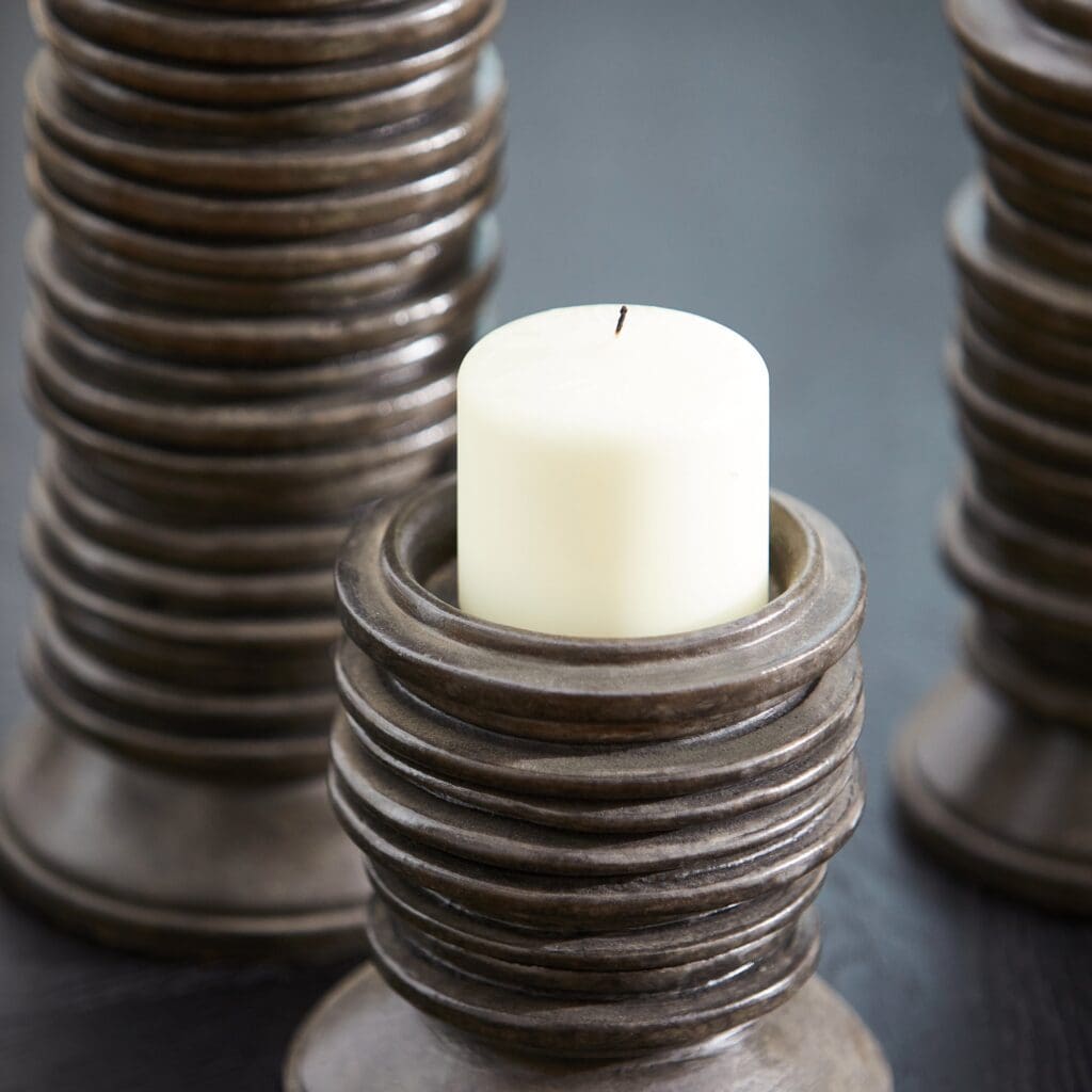 Cyan Design 11020 Provo Small Black Candle Holder - Elegant Home Decor for Dining Table, Wedding Centerpiece & Romantic Ambiance