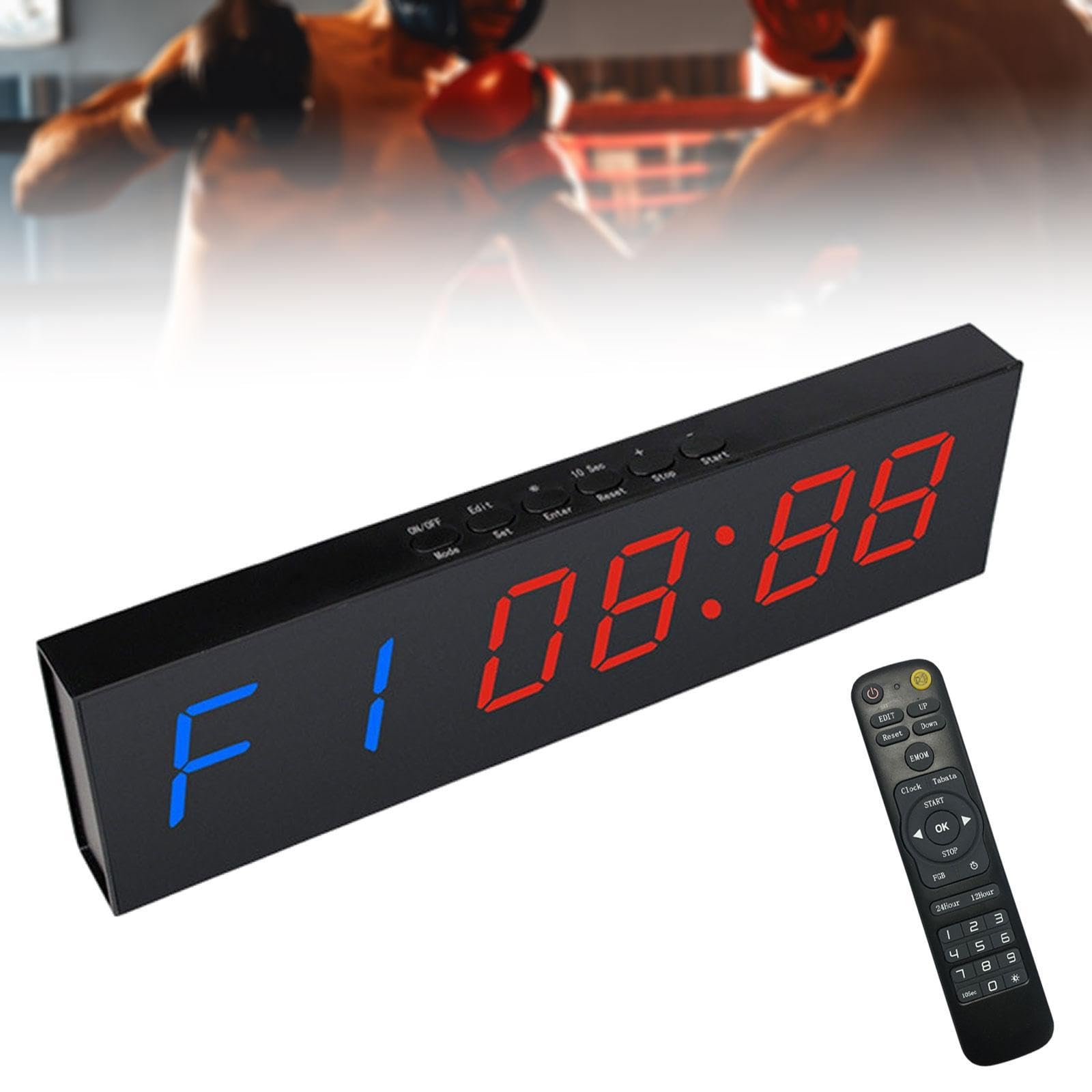 Digital Gym Timer with Loud Alarm - Interval Workout Stopwatch for Training, Boxing, HIIT & Garage Workouts | Sports & Fitness Accessories