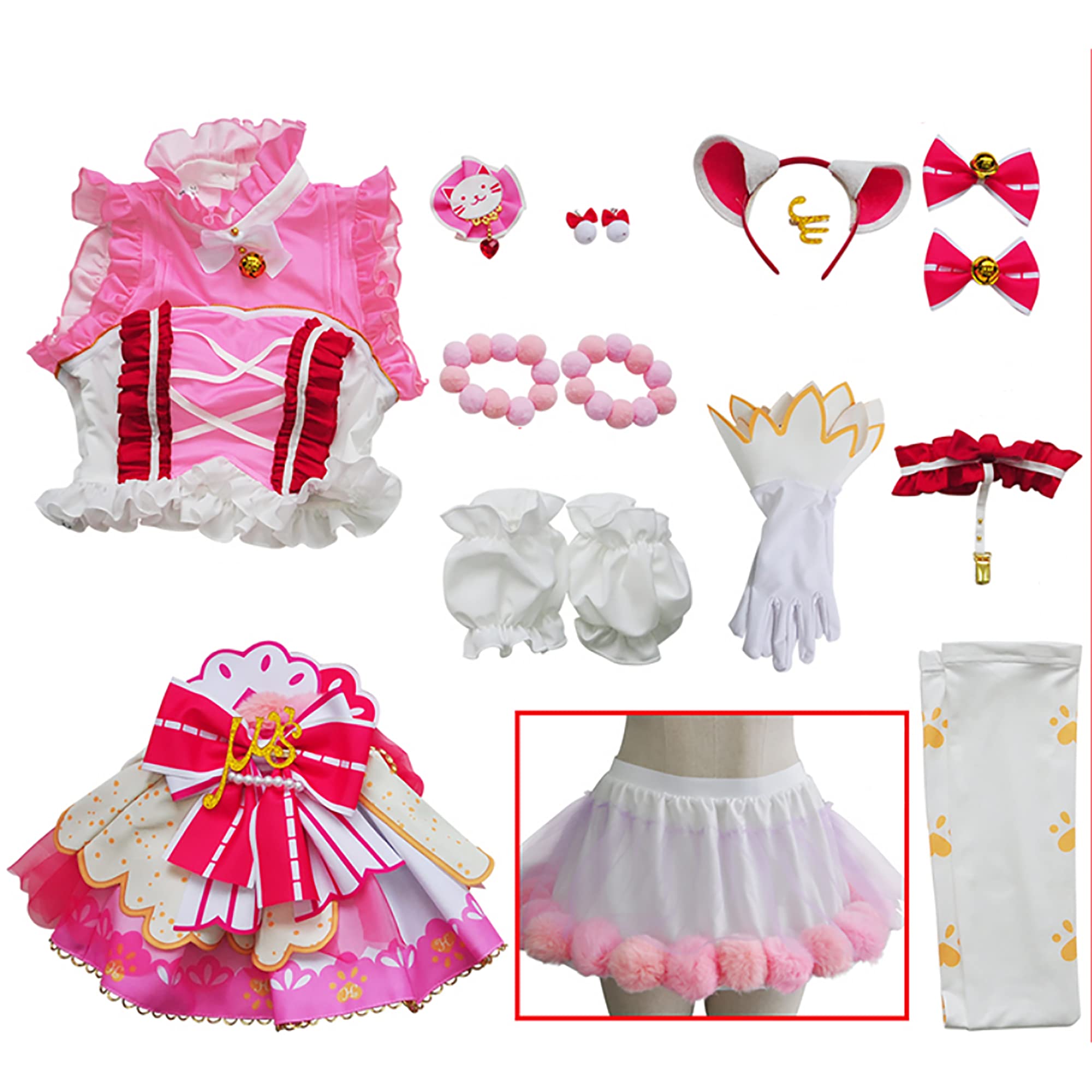 Anime Nishikino Maki Cosplay Costume for Women - Japanese Anime School Uniform Dress for Cosplay, Halloween, and Themed Parties