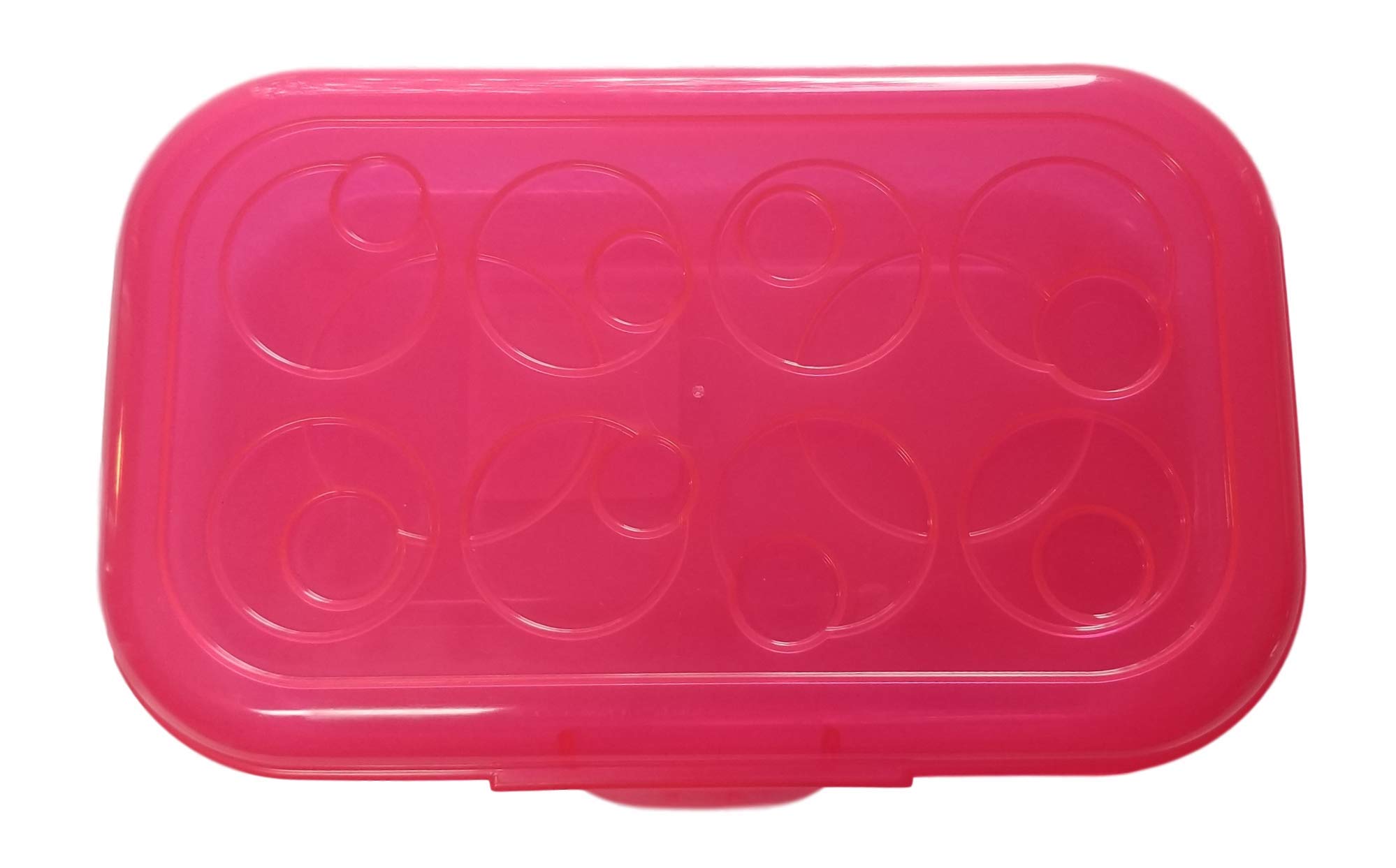 Sterilite Clear Pink Plastic Pencil Case Box - Durable School & Office Supplies for Kids, Students & Teachers - Perfect for Organizing Pens, Markers, Erasers & Art Tools