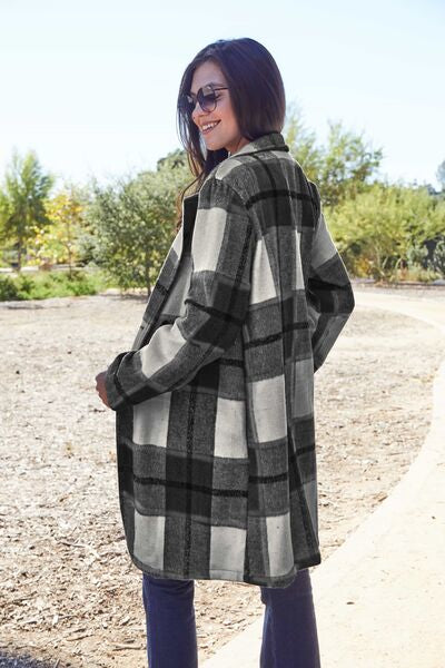 Stylish Plaid Button-Up Lapel Collar Coat for Men & Women | Trendy Fall Winter Jacket | Perfect for Office, Dating & Outdoor Activities