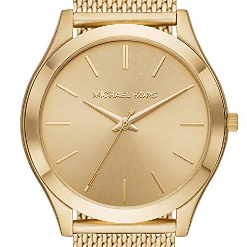 Michael Kors Oversized Slim Runway Men's Watch - Stainless Steel Chronograph Watch for Men with Date Window | Perfect for Business, Casual Wear & Gift Giving