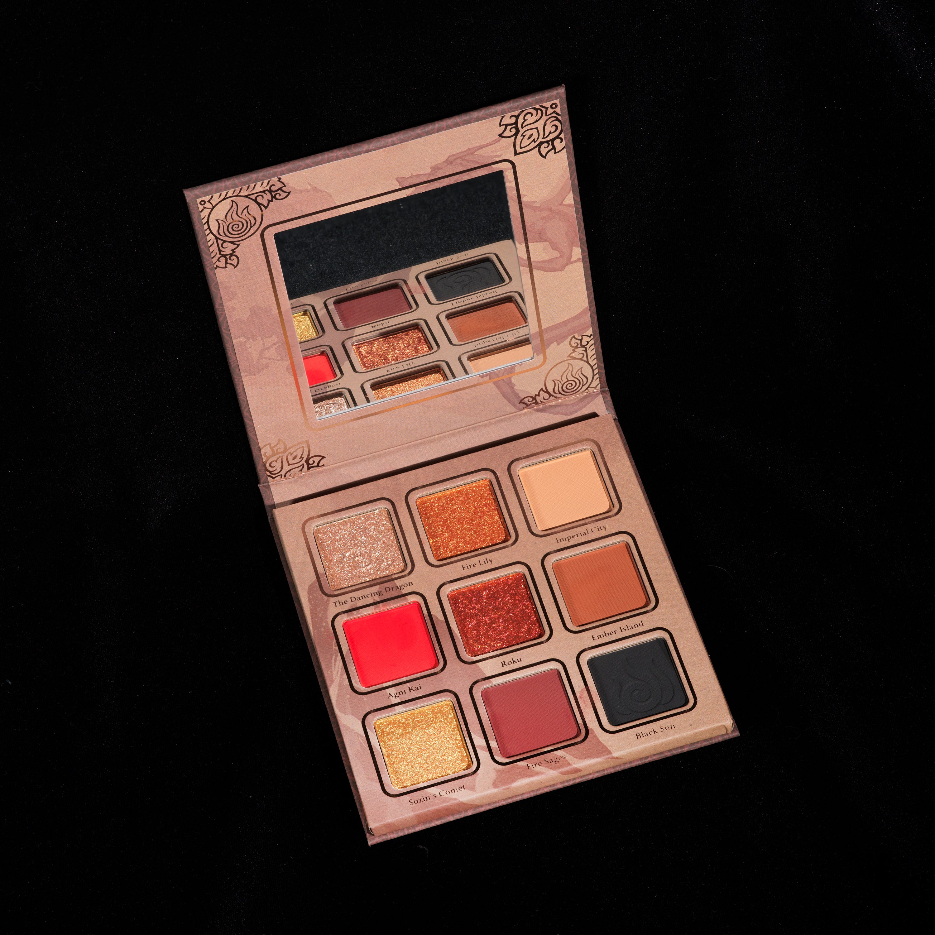 Avatar The Last Airbender Fire Nation Eyeshadow Palette - 12 Highly Pigmented Shades for Dramatic & Everyday Makeup Looks | Perfect for Cosplay, Halloween & Themed Parties
