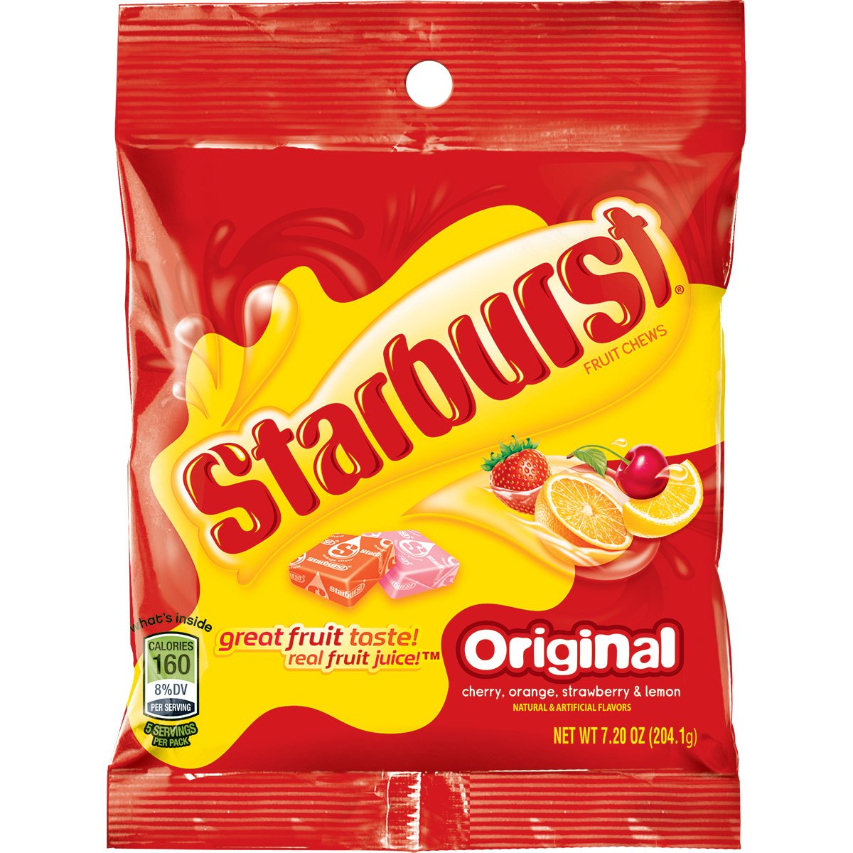Starburst Original Fruit Chews Candy - 12 Pack (7.2 oz Bags) | Assorted Fruit Flavored Chewy Candy for Parties, Halloween Treats & Office Snacks