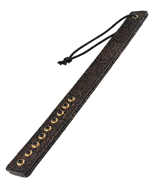 **Spartacus Wooden Paddle with Gems - Elegant Brown Floral Print Design for Home Decor, Wall Art, and Unique Gift Ideas**