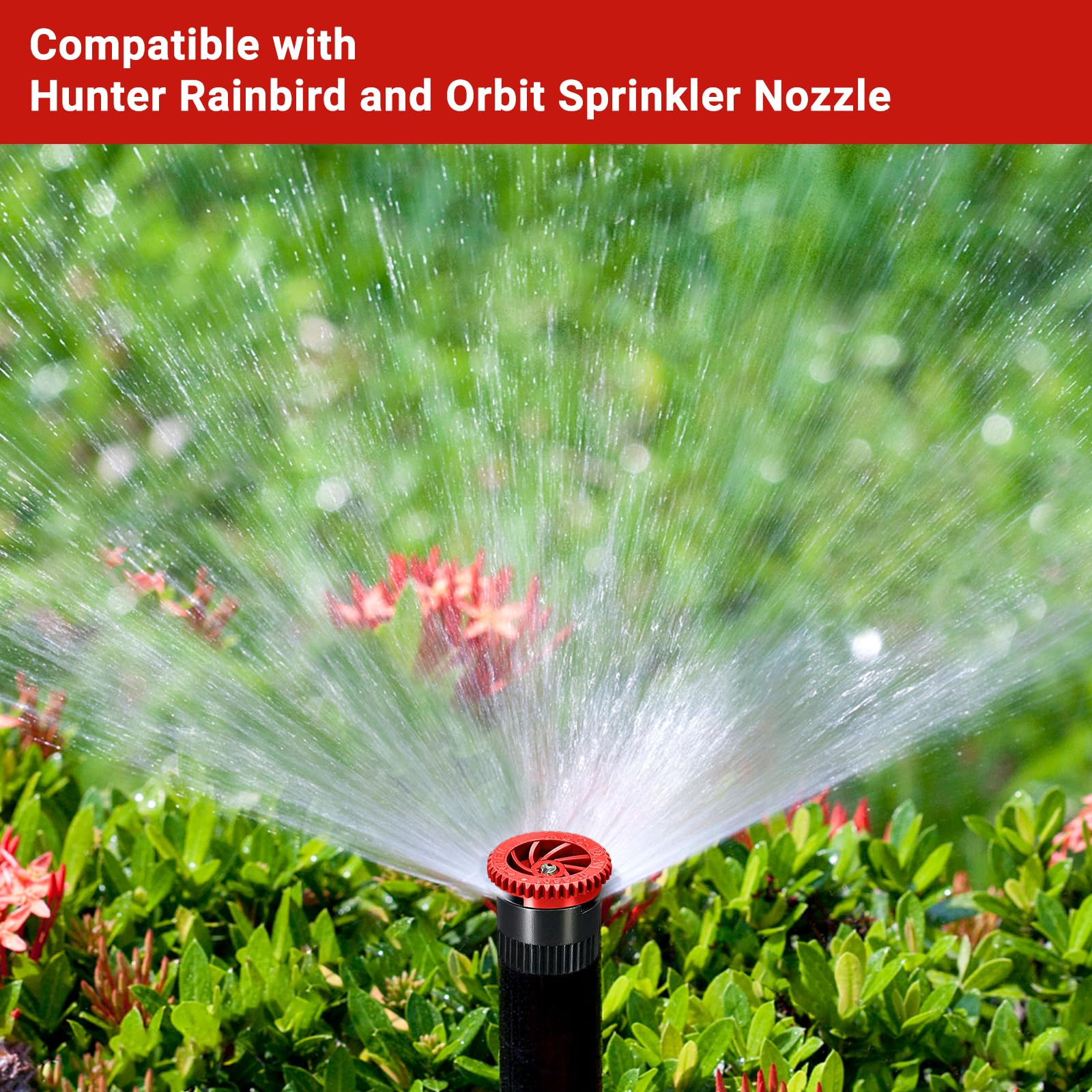 10 Pack Adjustable Arc Nozzle Pop-up Sprinkler Heads - Universal Replacement for Most Pop-up Sprinklers - Perfect for Garden, Lawn & Landscape Irrigation - Durable Water Spray Nozzles for Efficient Yard Watering