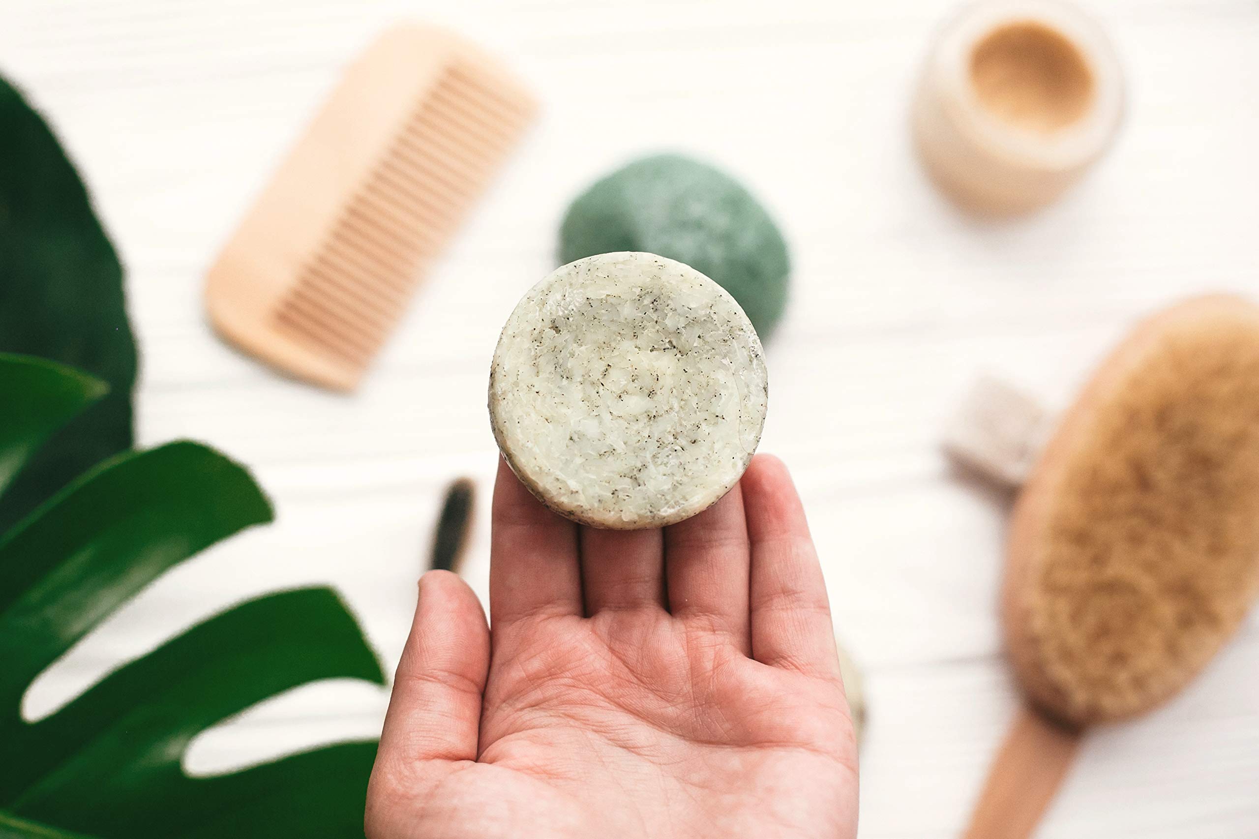 Premium Natural Rosemary Lavender Shampoo Bar (80g) - Coconut Oil, Hydrolyzed Oat Protein & Panthenol for Healthy Hair - Vegan, Sulfate-Free & Eco-Friendly - Perfect for Travel, Camping & Zero-Waste Lifestyle