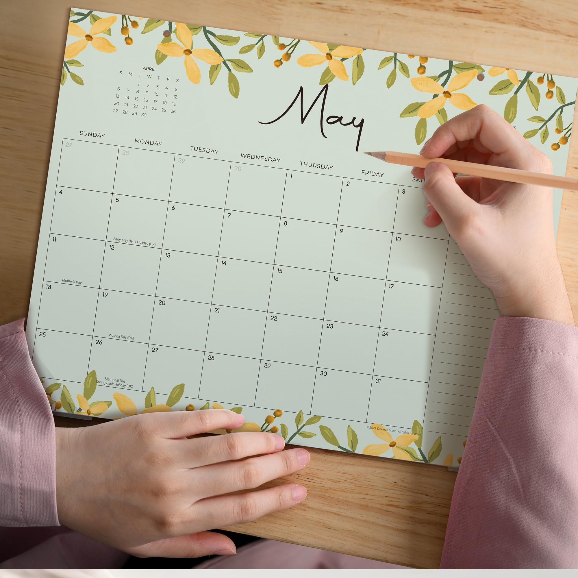 Dexmon 2025-2026 Floral Desk Calendar | 15 x 12 Inch 18-Month Planner (Jan 2025 - Jun 2026) | Home, School & Office Organization | Perfect for Scheduling, Productivity & Workspace Decor