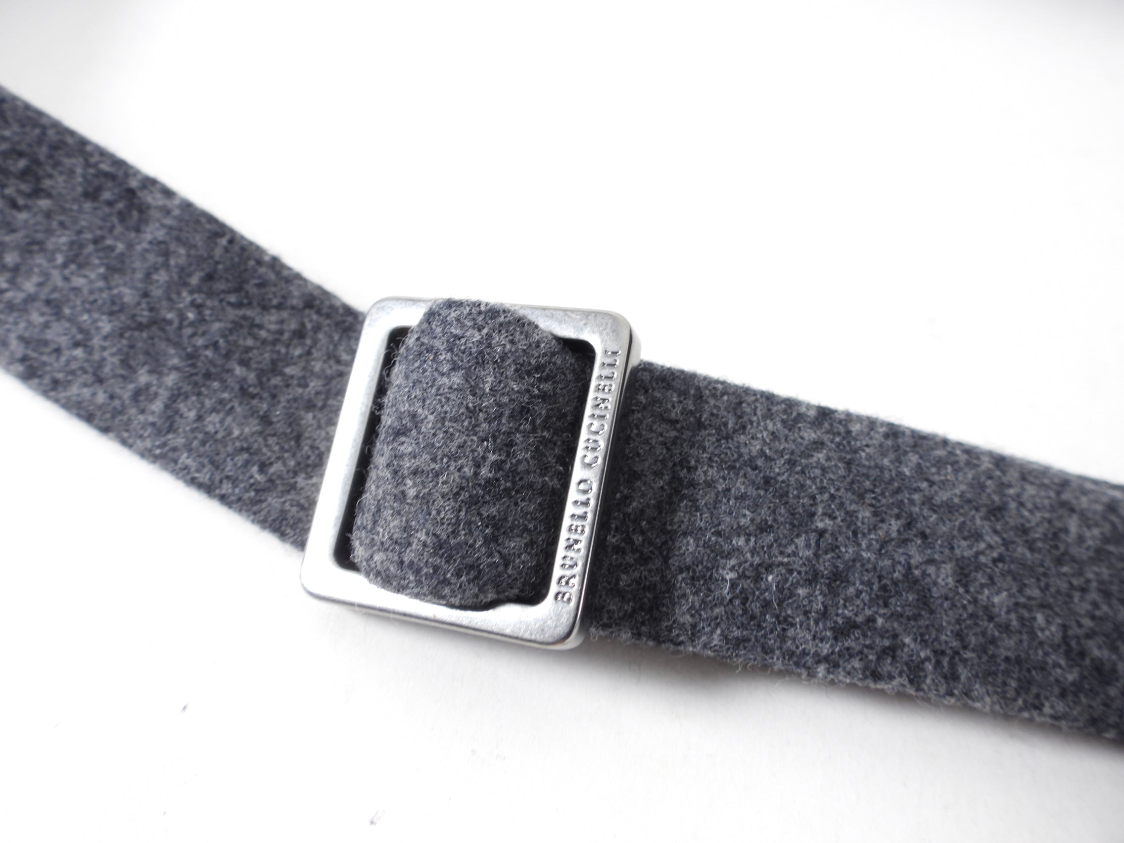 Brunello Cucinelli Grey Cashmere Crochet Crossbody Belt Bag for Women - Luxury Handmade Cashmere Purse for Travel, Shopping & Everyday Use