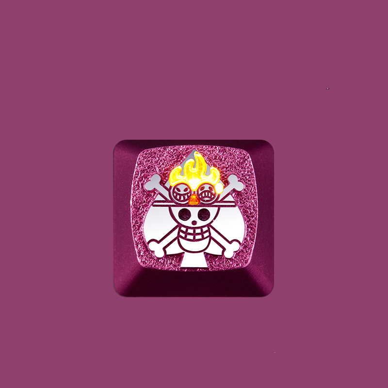 One Piece Anime Themed 1U Aluminum Alloy Metal Keycaps - Custom Mechanical Keyboard Keycaps for Gaming & Typing - Perfect for Anime Fans & Keyboard Enthusiasts