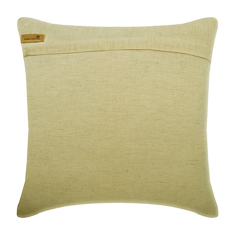 Beige Half Tone Linen & Faux Leather Decorative Euro Sham Pillow Cover - Luxury Bedroom Decor for Modern Home, Hotel, and Airbnb Styling