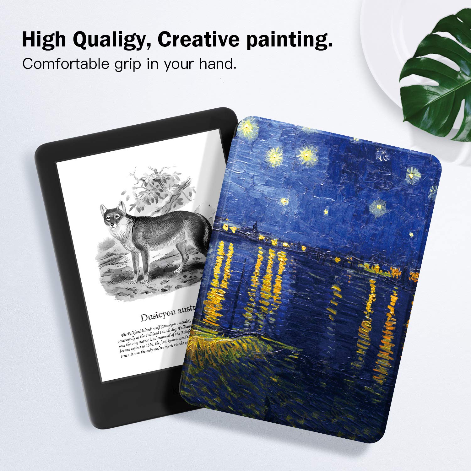 Premium PU Leather Case for Kindle 10th Generation (2019 Release) - Auto Wake/Sleep Cover Compatible with Amazon Kindle 2019 - Starry Night Design - Perfect for Reading, Travel & Daily Protection (Not Fit Kindle 2022/Paperwhite/Oasis)