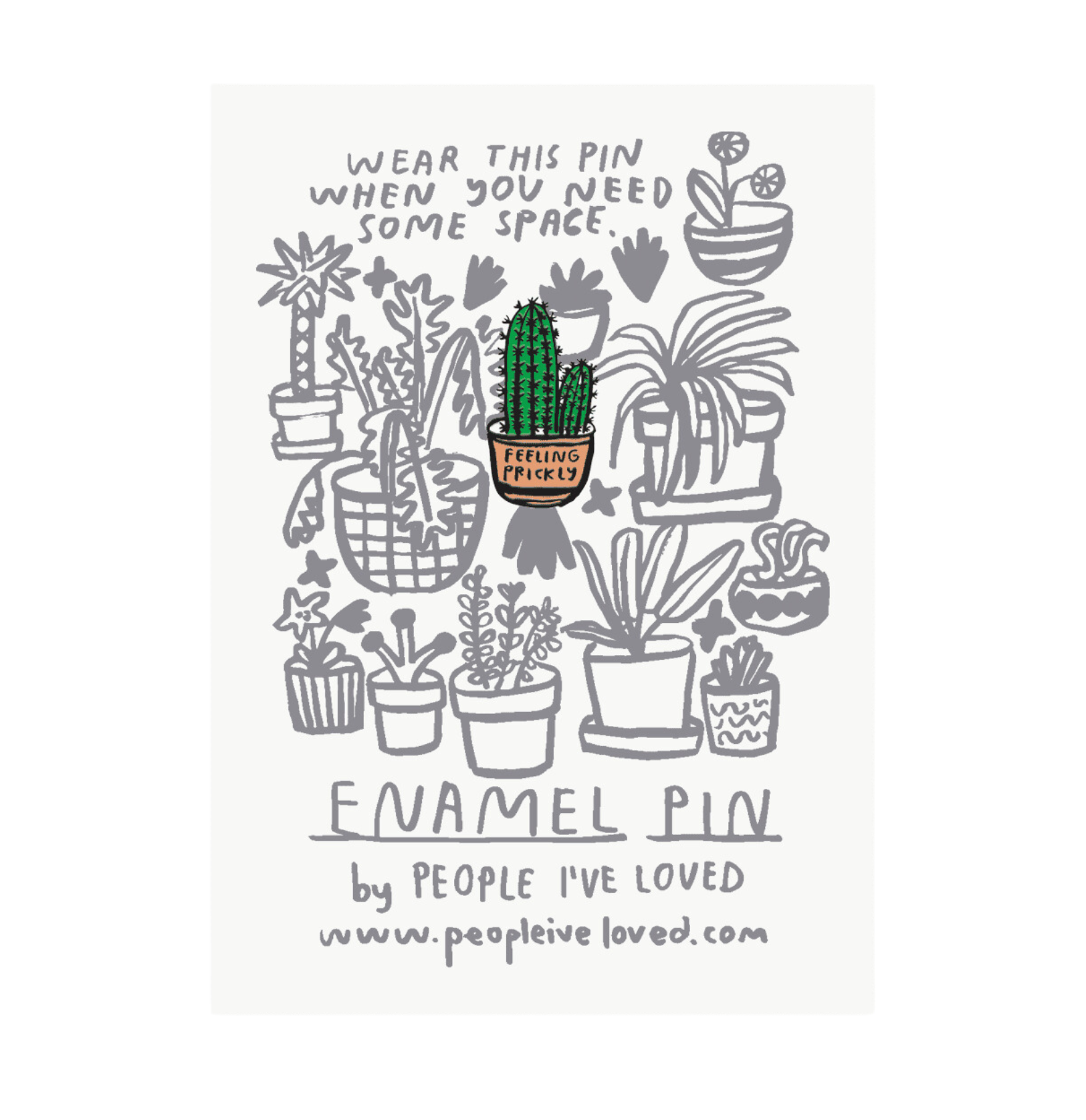 Feeling Prickly Pin - Cute Cactus Lapel Pin for Women & Men - Perfect for Backpacks, Jackets, and Denim Outfits