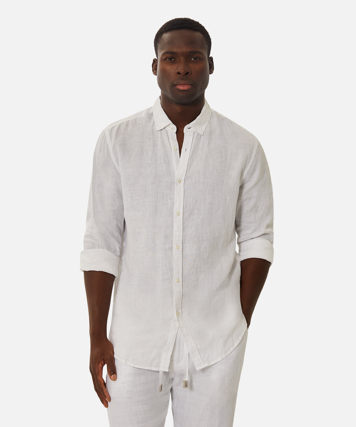 The Tennyson Linen Long Sleeve Shirt for Men - Breathable White Button Down Shirt - Perfect for Casual Wear, Office & Summer Outfits