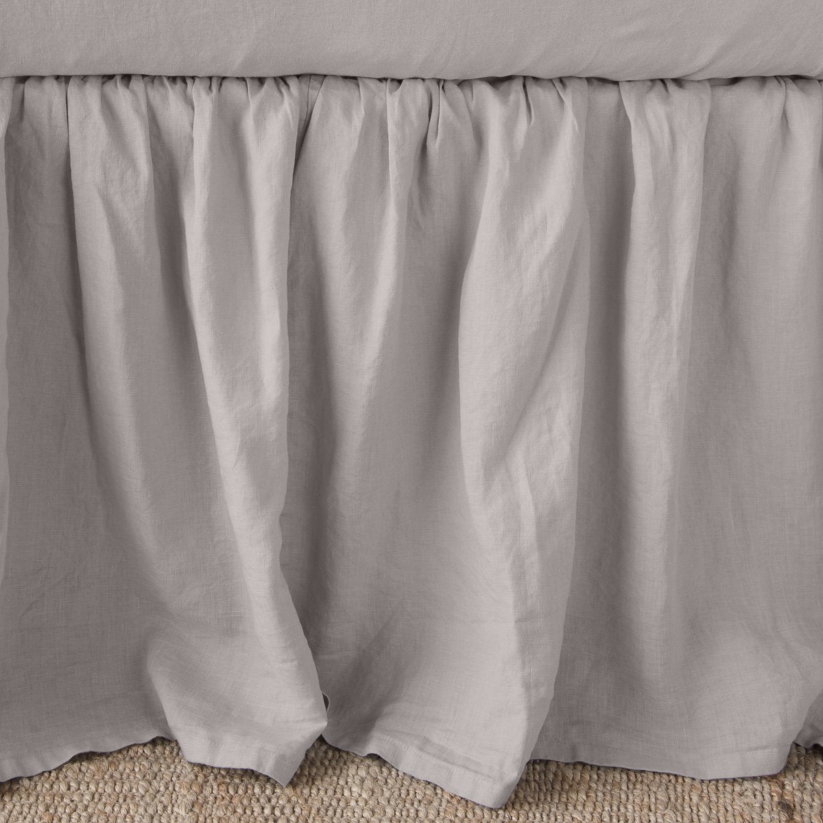 Premium Linen Twin Bed Skirt - Soft & Breathable Bedding Skirt with Elastic Hem - Perfect for Guest Rooms, Dorms & Kids' Bedrooms
