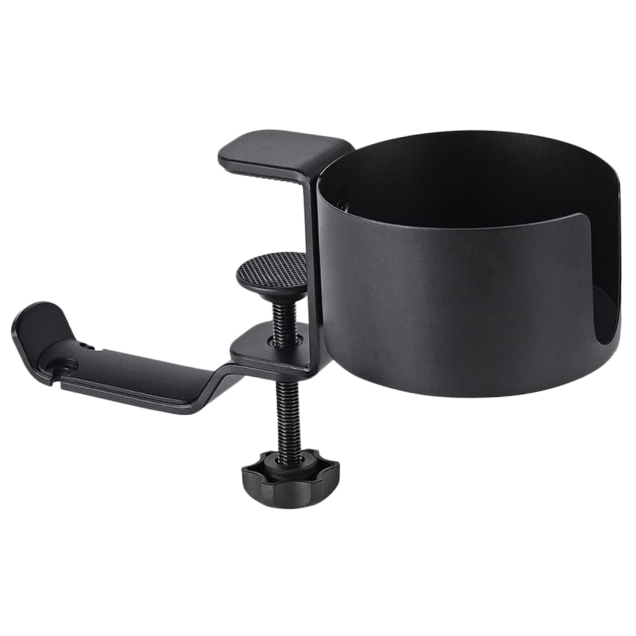 PRETYZOOM Headset Stand with Cup Holder - Adjustable Desk Headphone Holder for Office, Gaming & Home Use - Perfect for Organizing Headsets, Gaming Headphones & Accessories