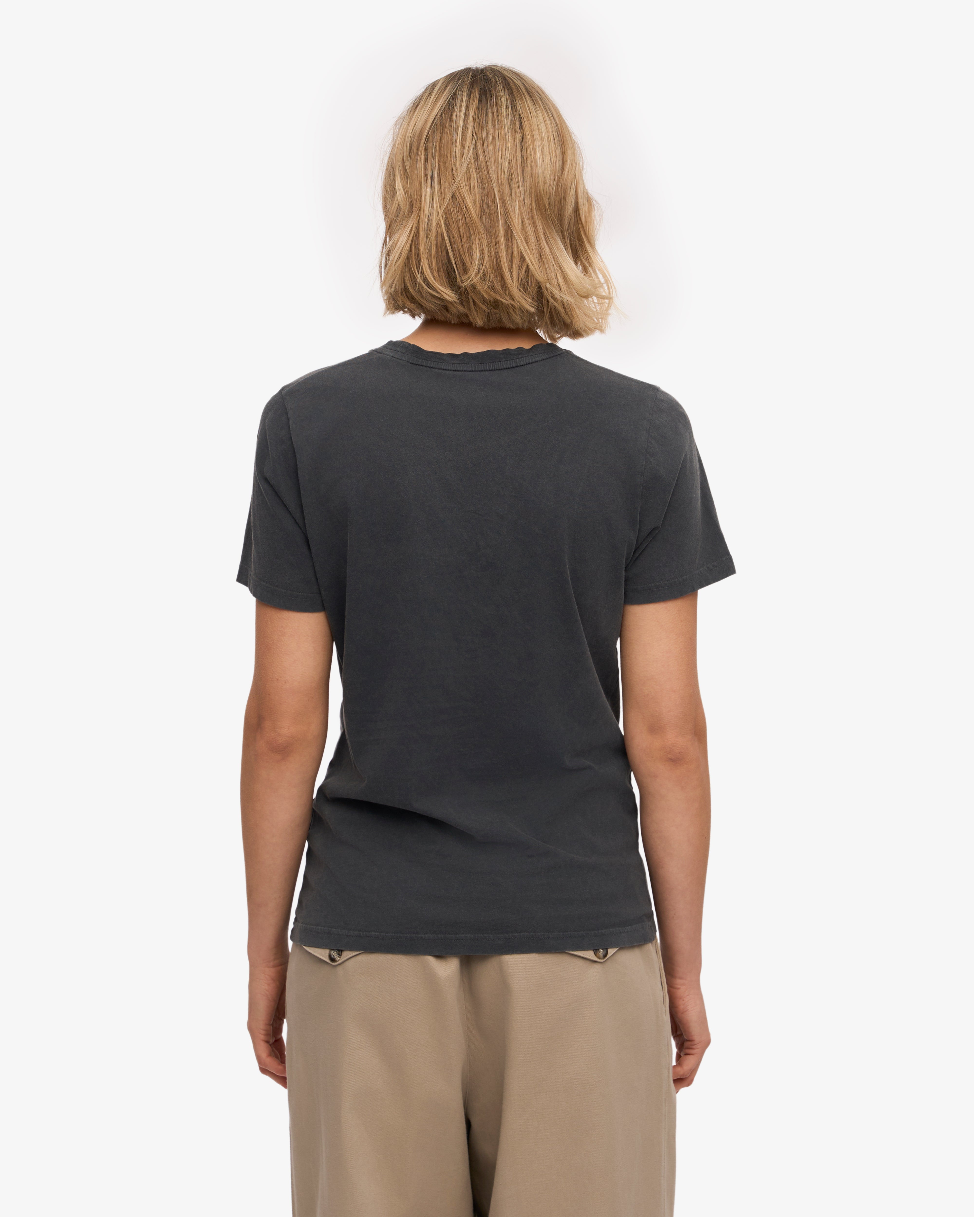 Women's Lightweight Organic Cotton T-Shirt - Faded Black | Soft & Breathable for Casual Wear & Everyday Comfort