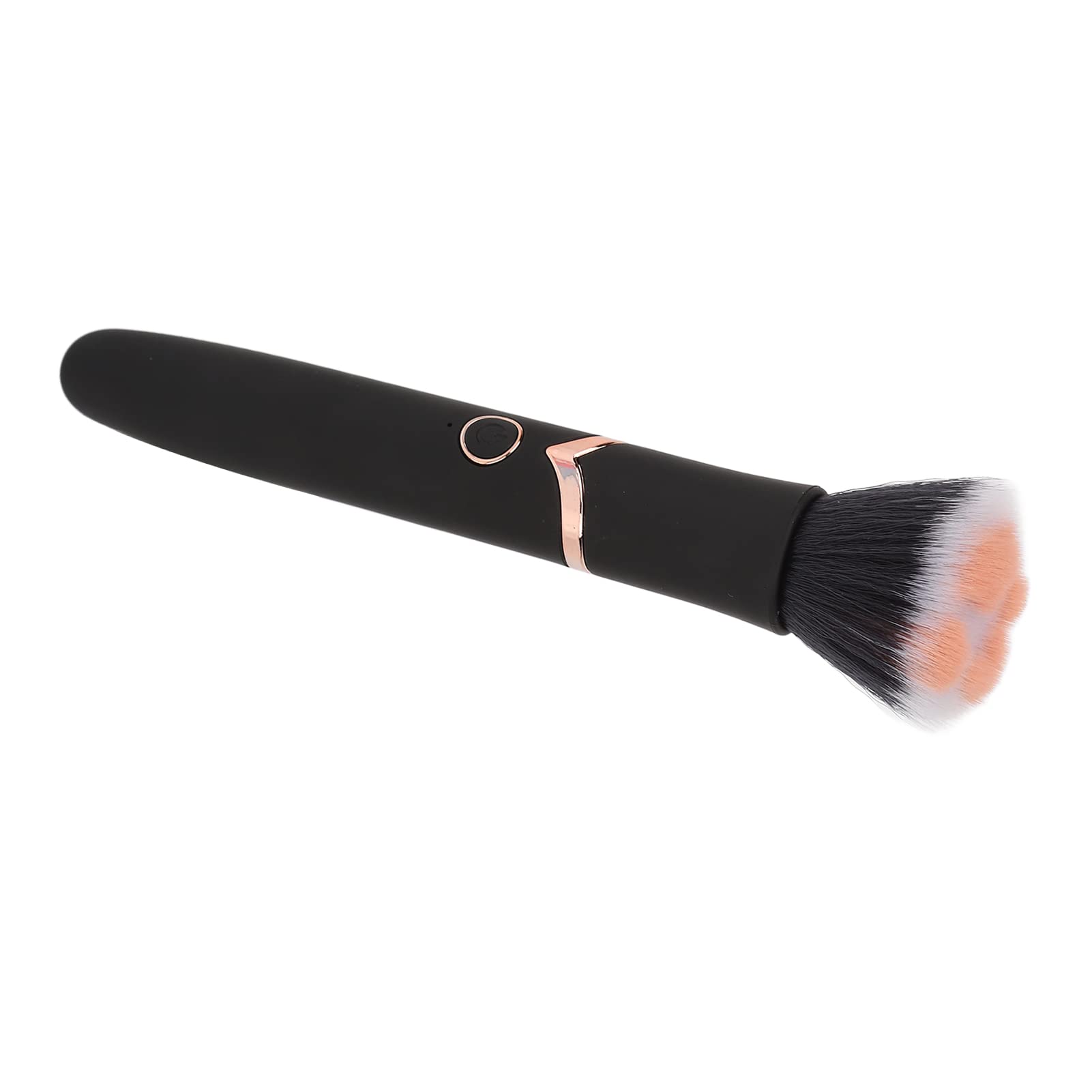 10-Speed Electric Makeup Brush for Foundation Blush & Loose Powder - Rechargeable Vibrating Massage Brush (Black) - Perfect for Home & Travel Makeup Application