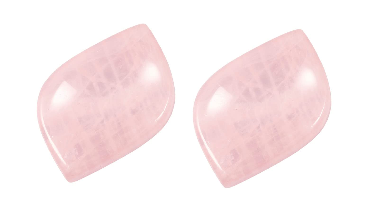 Rockcloud Worth Stone - Anxiety Relief Palm Stones, Healing Rose Quartz Crystal in Rhombus Shape for Stress Relief & Meditation | Perfect for Office, Travel & Home Relaxation
