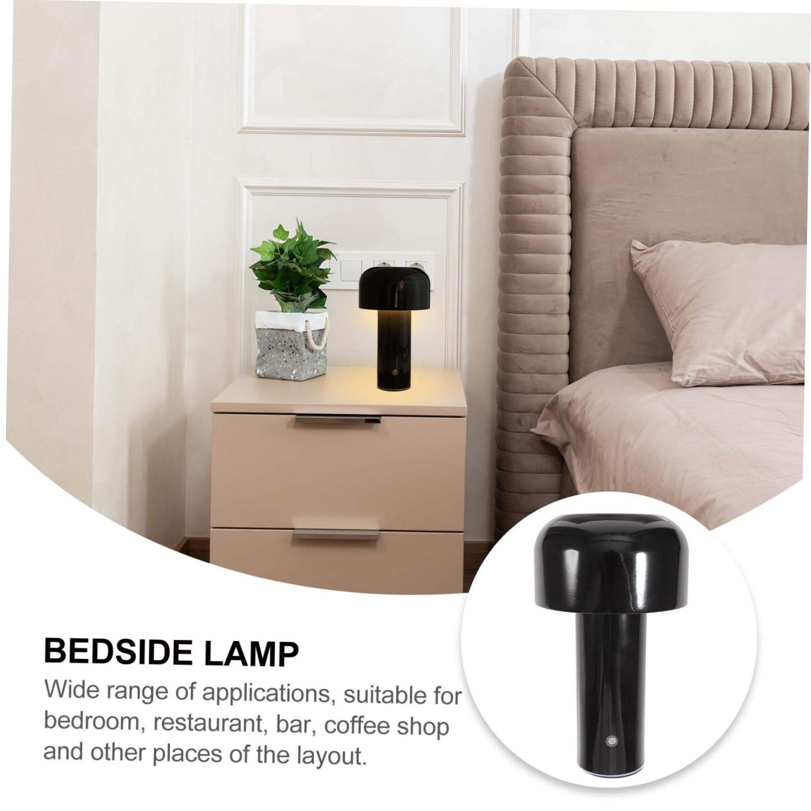 **Garneck Mushroom Night Light - USB-Powered LED Desk Lamp for Office, Kids Room & Nursery - Perfect for Bedtime, Study & Birthday Gifts**