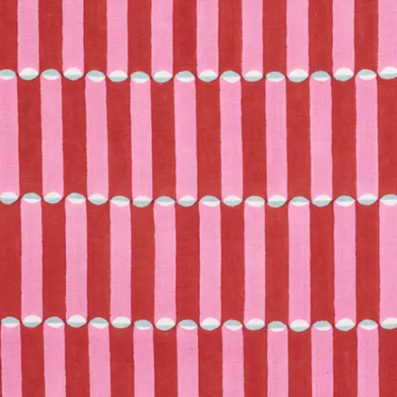 Luna Block Printed Pink Linen Fabric - Soft & Breathable for DIY Crafts, Home Decor, and Fashion Accessories
