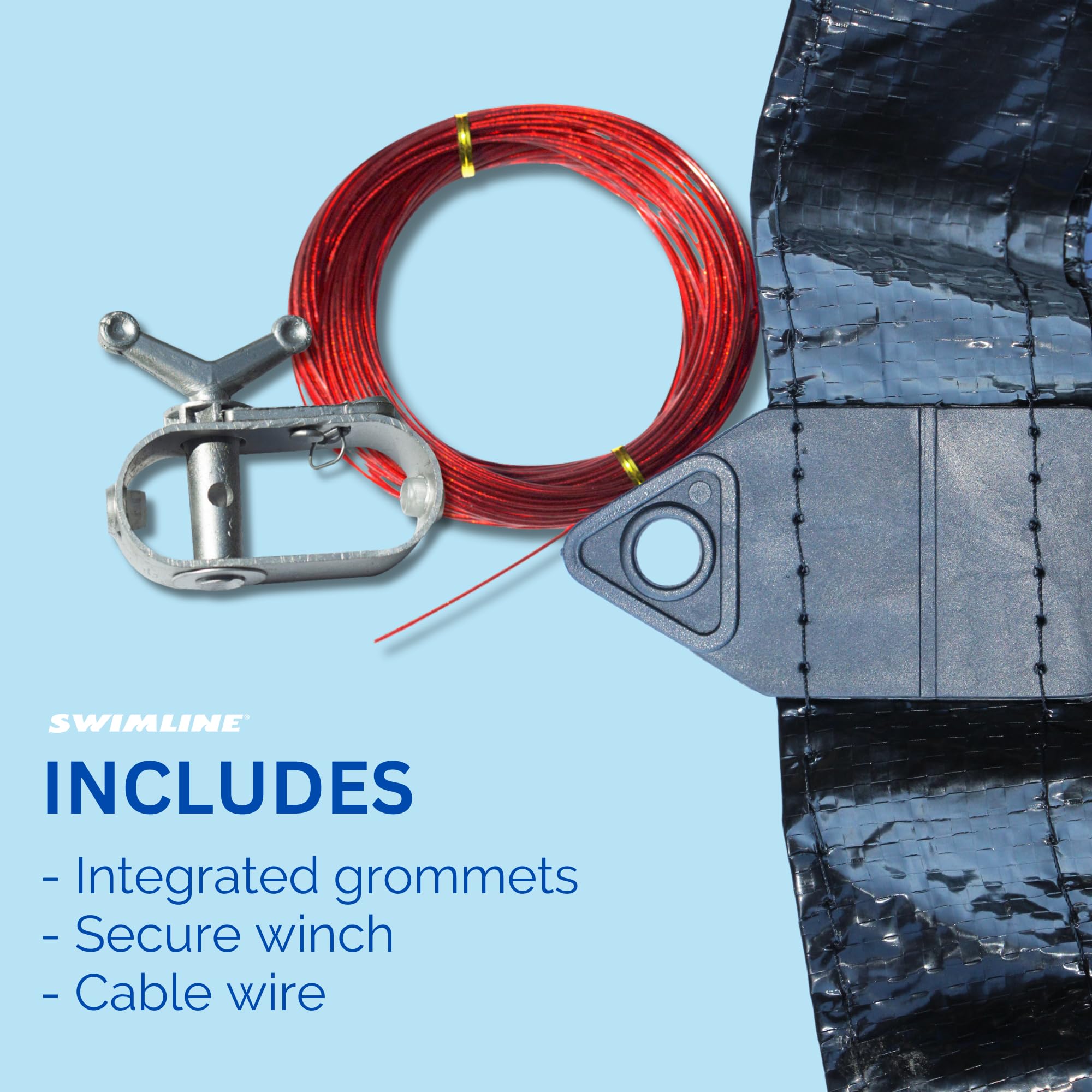 SuperGuard Heavy-Duty 21’ Round Winter Pool Cover for Above Ground Pools - Includes Winch & Cable - Extreme Cold Weather Protection - Perfect for Snowy Winters & Seasonal Pool Storage