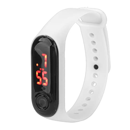 **Kids Digital Watch - LED Sports Watch for Boys & Girls, Waterproof Silicone Band, Simple Student Watch for School & Outdoor Activities (White)**    **Usage Scenarios:** Perfect for school, sports, outdoor adventures, and daily wear.