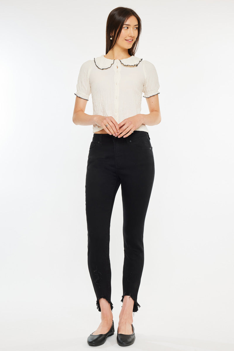 Brielle High Rise Ankle Skinny Jeans for Women - Stretch Denim Pants, Slim Fit, Comfortable & Trendy - Perfect for Casual Wear, Office & Night Out