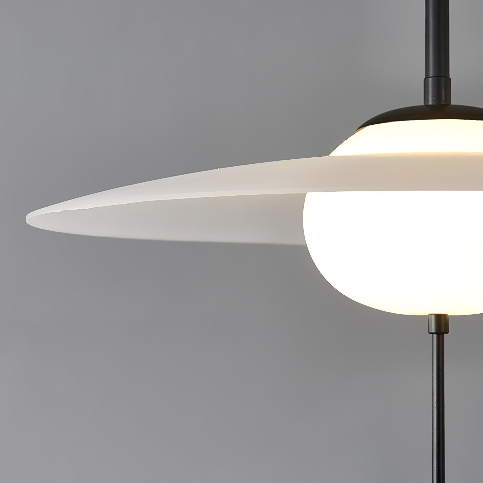 Modern Mono Pendant Light - Sleek Minimalist Hanging Fixture for Kitchen Island, Dining Room & Bedroom Lighting - Adjustable Height & Dimmable LED Bulb Compatible