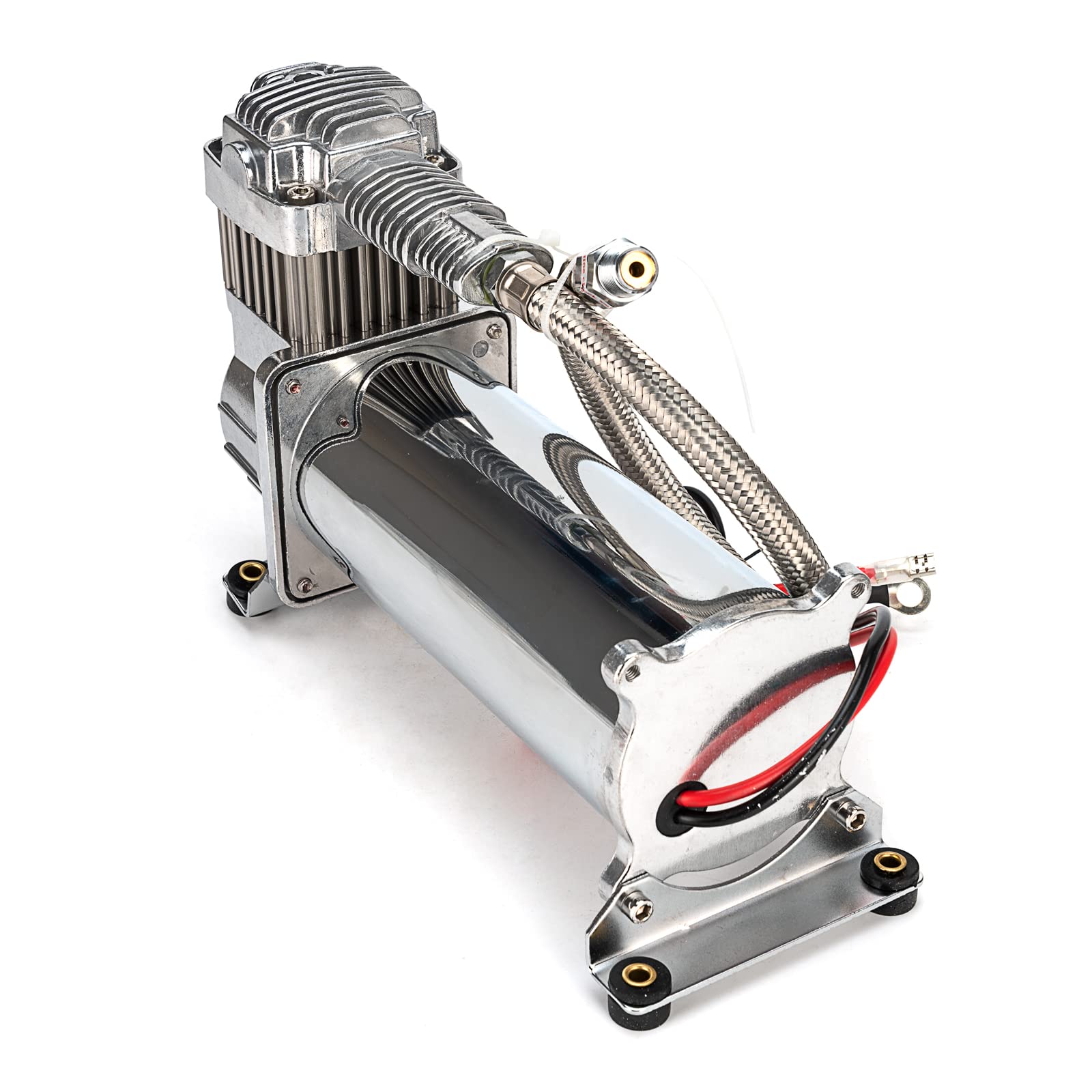 Chrome 580 Air Compressor System Kit - 5 Gallon Tank, 180 PSI with Auto Off Switch & Relay - Replacement for AI-AM-COM580 - Perfect for Air Ride Suspension in Trucks, Cars & Custom Vehicles