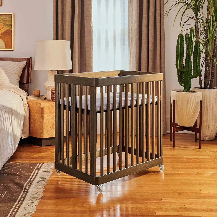 Babyletto Pogo 8-in-1 Convertible Crib in Natural Walnut Finish - Safe & Stylish Nursery Furniture for Newborn to Toddler - Perfect for Modern Baby Rooms & Daycare Centers