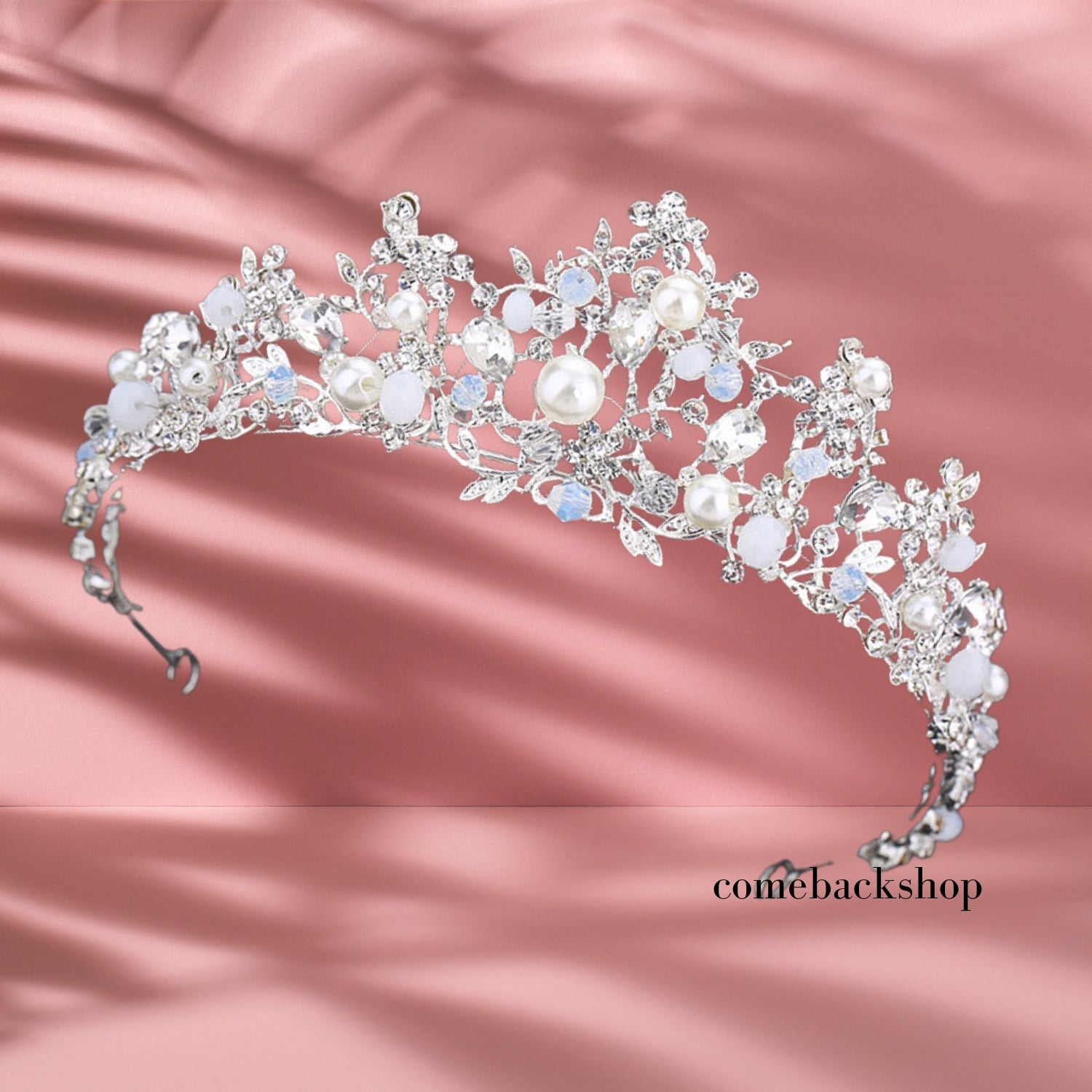 Wedding Tiara Hairpiece for Bride, Bridesmaid & Flower Girl - Sparkling Crystal Crown Hair Accessories for Photography & Ceremonies