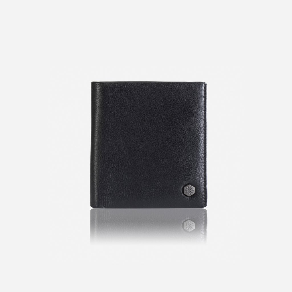 Jekyll & Hide Monaco Slim RFID Blocking Leather Wallet for Men - Black | Credit Card Holder with Coin Pocket | Perfect for Travel, Business & Everyday Use