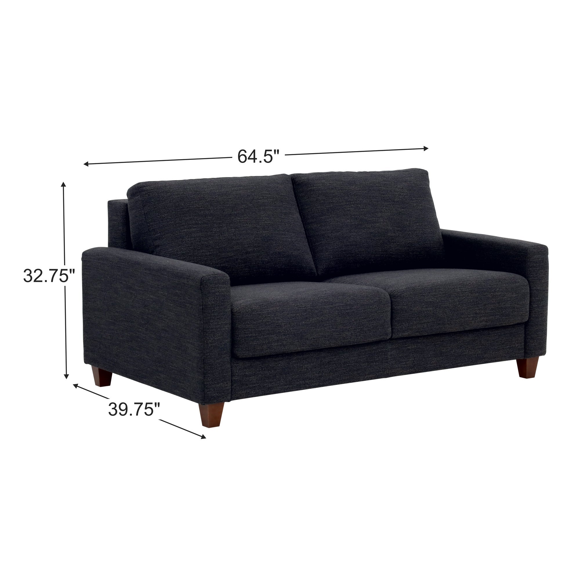 Meko Sleeper Loveseat - Convertible Sofa Bed with Storage | Comfortable 2-Seater for Small Spaces | Perfect for Guest Rooms, Apartments & Home Offices
