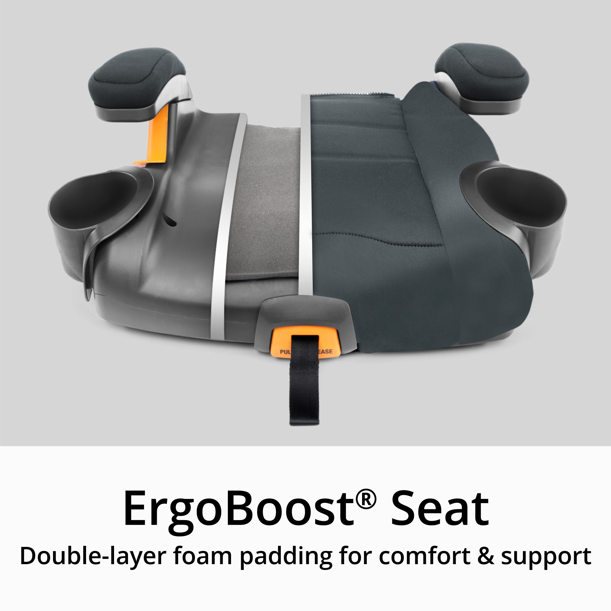 Chicco KidFit ClearTex Plus 2-in-1 Belt Positioning Booster Car Seat for Kids - Safe & Comfortable Convertible Car Seat for Toddlers - Ideal for School Drop-offs, Road Trips & Family Travel