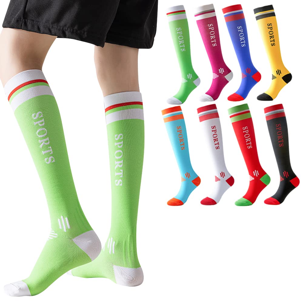 Losvcbcx 2 Pairs Compression Socks for Women & Men - 20-30mmHg Knee High Support Stockings with Cushioned Graduated Compression - Ideal for Running, Travel & Varicose Vein Relief