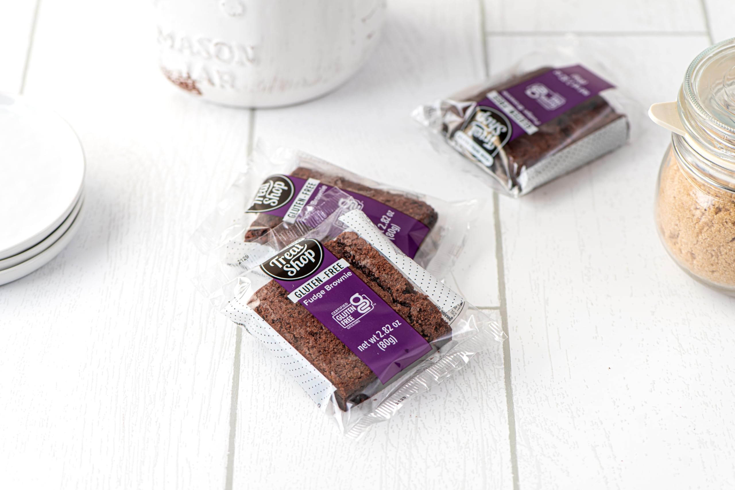 Gluten Free Chocolate Fudge Brownies - Individually Wrapped, 12 Pack - Perfect for Parties, Gifts & Healthy Snacking