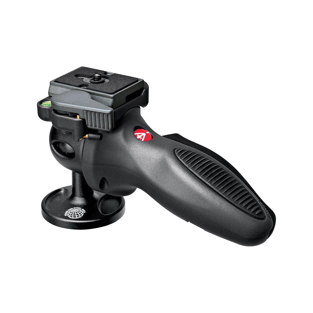 Manfrotto 322RC2 Professional Ball Head Tripod Mount with 200PL-14 Quick Release Plate & 322RA Adapter - Perfect for DSLR Cameras, Video Shooting, and Outdoor Photography