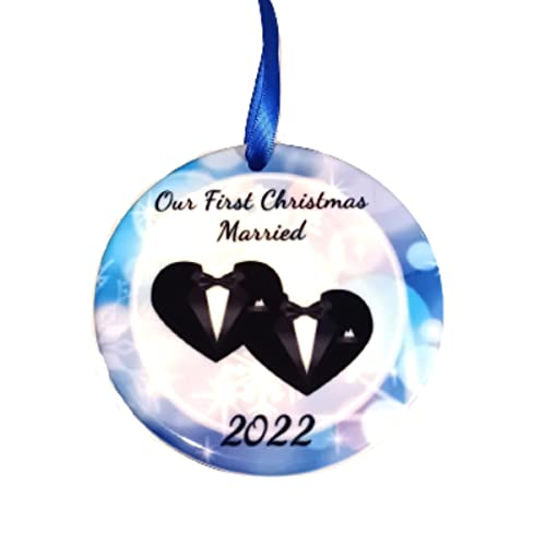 Mr & Mr Ceramic Christmas Ornament - First Year Married Gift for Gay Couples - Personalized Wedding Keepsake - Perfect for Holiday Decor & Anniversary Celebration