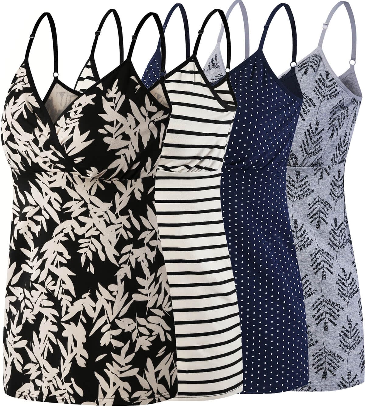 **Nursing Tops for Women - Comfortable Maternity & Breastfeeding Tank Shirt with Built-in Sleep Bra | Perfect for Nursing, Pumping, and Everyday Wear**