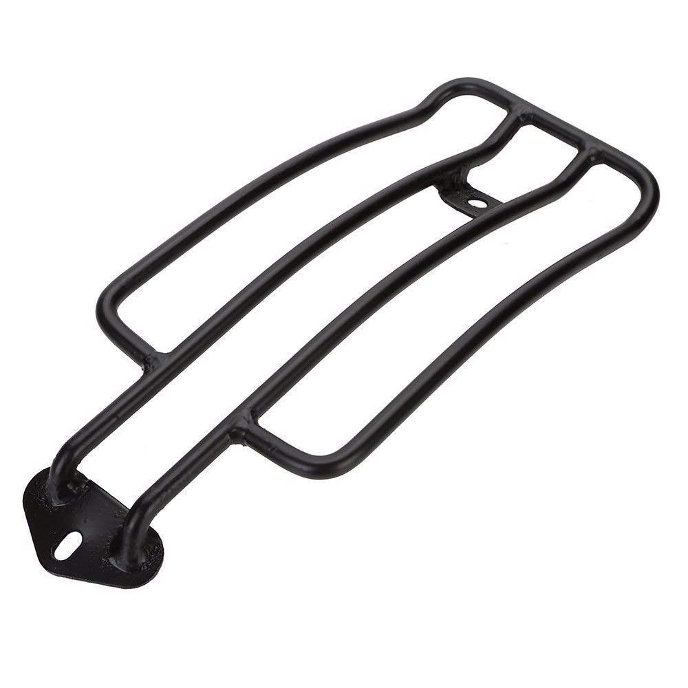 Harley Sportster XL1200 883 Solo Luggage Fender Rack (1985-2003) - Chrome/Black Motorcycle Accessory for Storage & Travel - Perfect for Road Trips & Daily Commuting