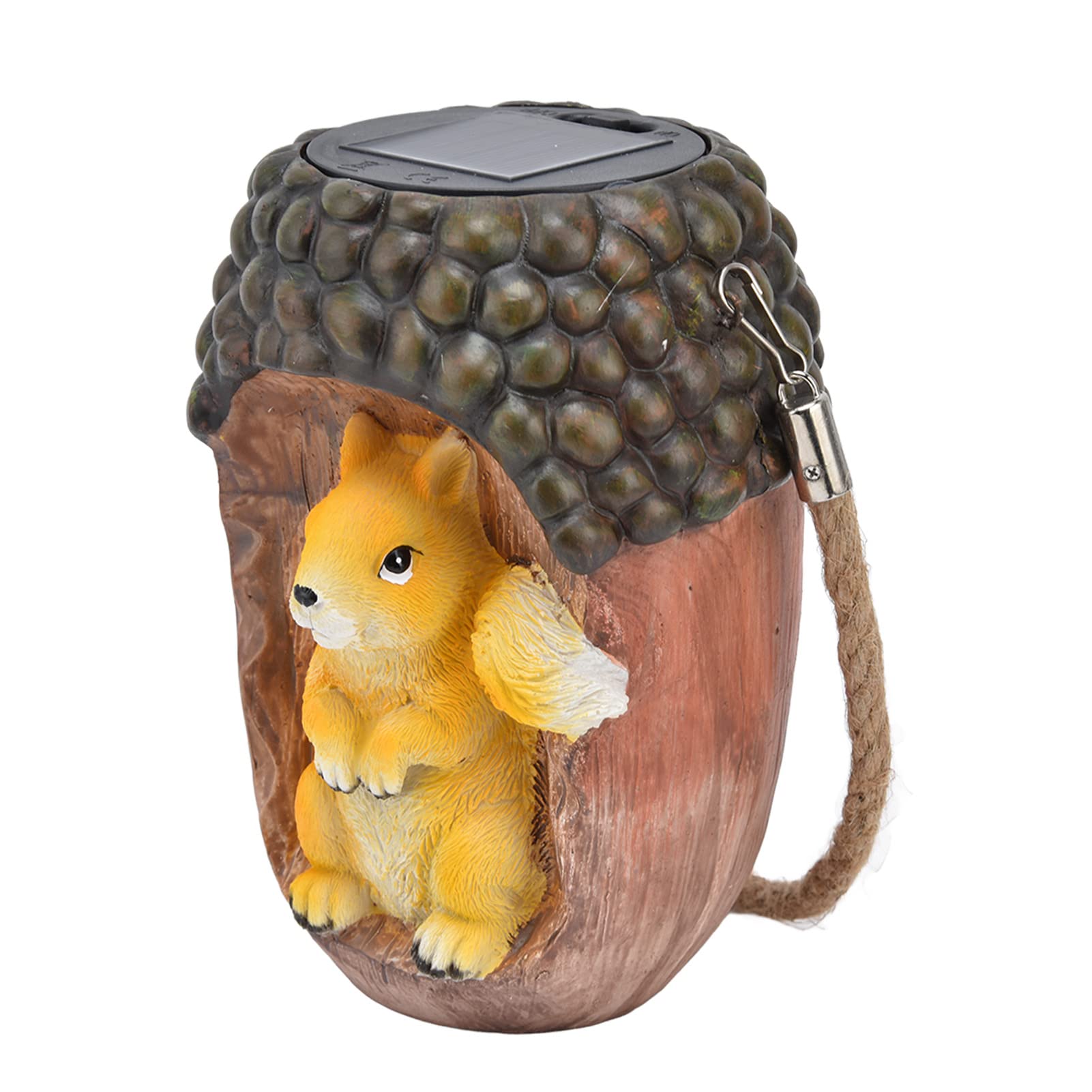 Solar Powered LED Squirrel Garden Lights - Waterproof Resin Outdoor Decor with Auto Charging for Pathways, Patio & Yard - Perfect for Landscape Lighting, Garden Decoration & Nighttime Illumination