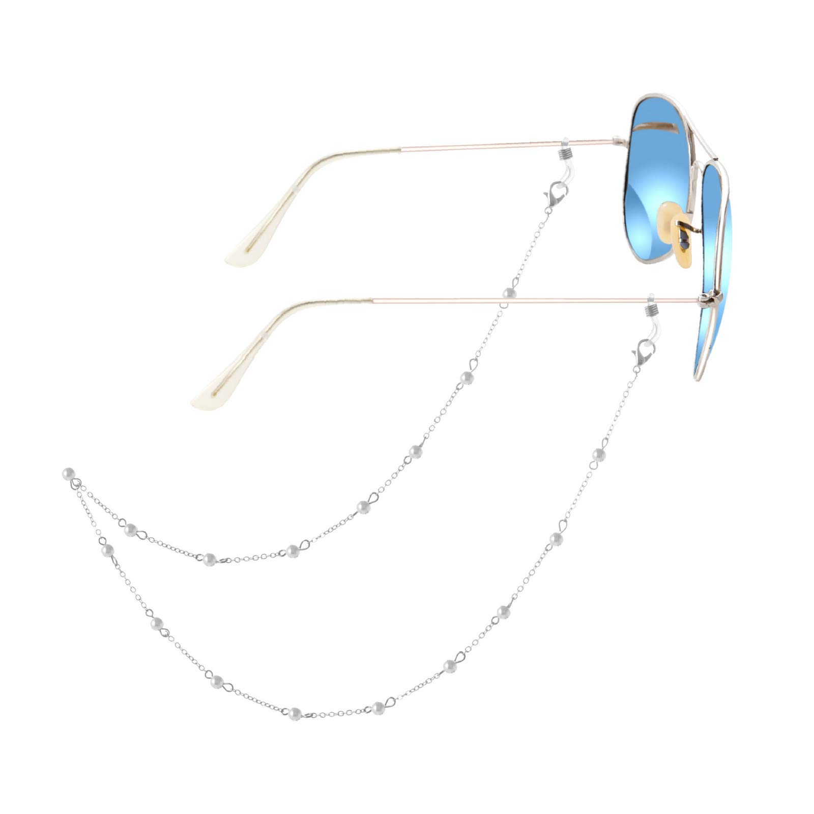 Stylish Sither Pearl Sunglasses Chain & Reading Glasses Necklace Strap for Women - Perfect for Reading, Fashion Accessories, and Eyewear Security