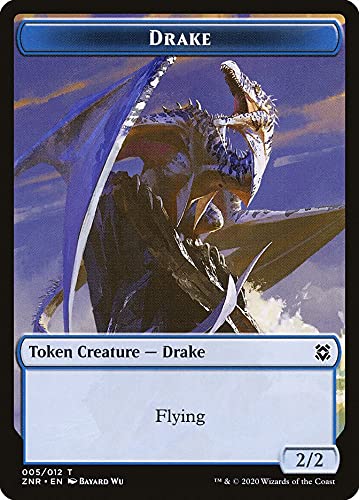 Magic: The Gathering - Drake (005) & Hydra (009) Foil Cards - Zendikar Rising Set - Premium Collectible Trading Cards for Game Night, Tournaments and MTG Enthusiasts