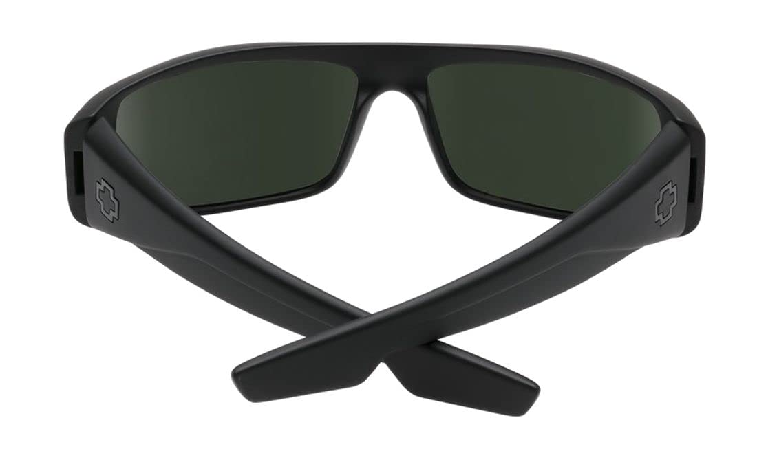 SPY Logan Polarized Sunglasses for Men & Women - Matte Black Frame with Grey Polarized Lenses - UV Protection, Anti-Glare - Perfect for Driving, Fishing & Outdoor Activities