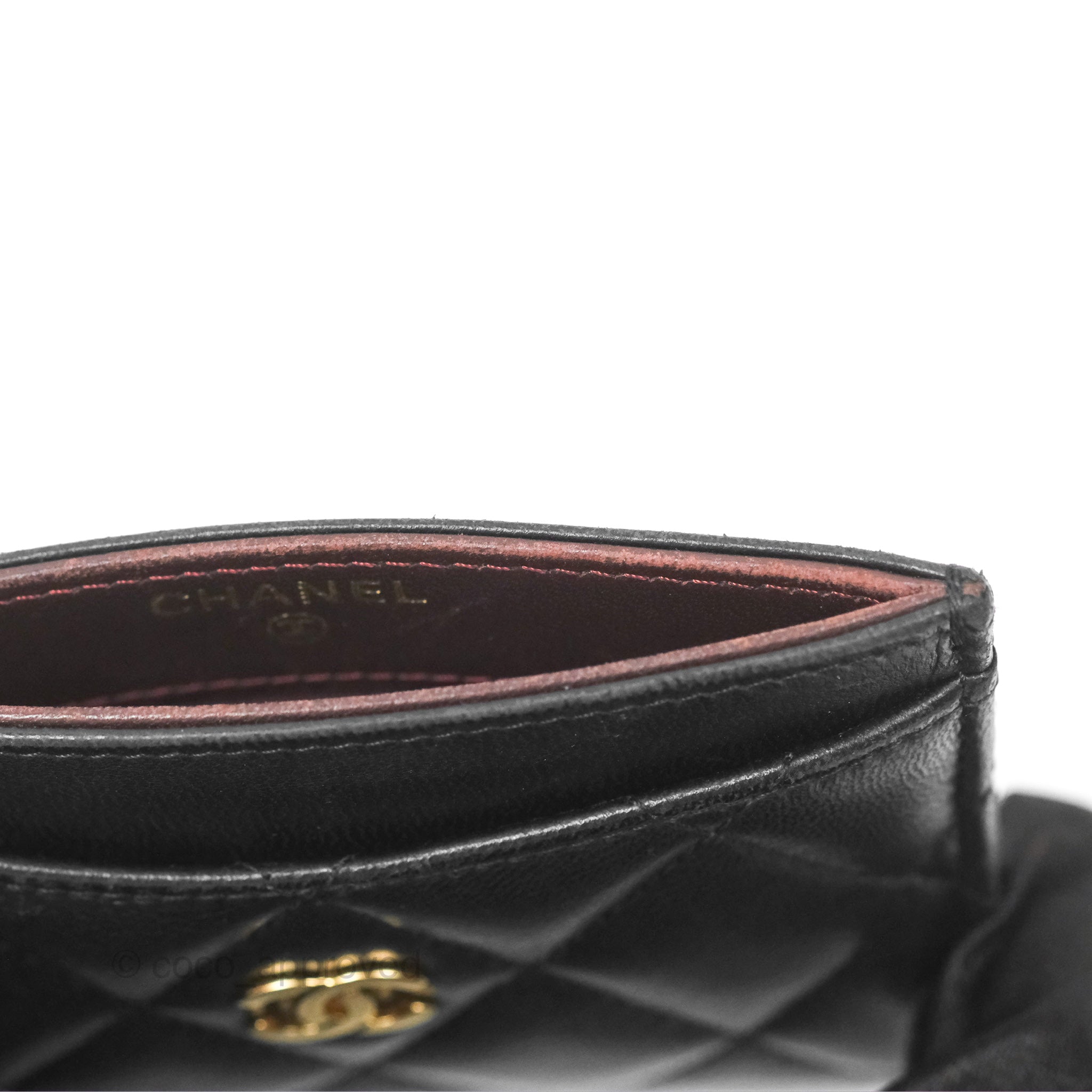 Chanel Classic Flat Card Holder Black Lambskin Gold Hardware - Luxury Slim Wallet for Women, Perfect for Everyday Use & Gift Giving