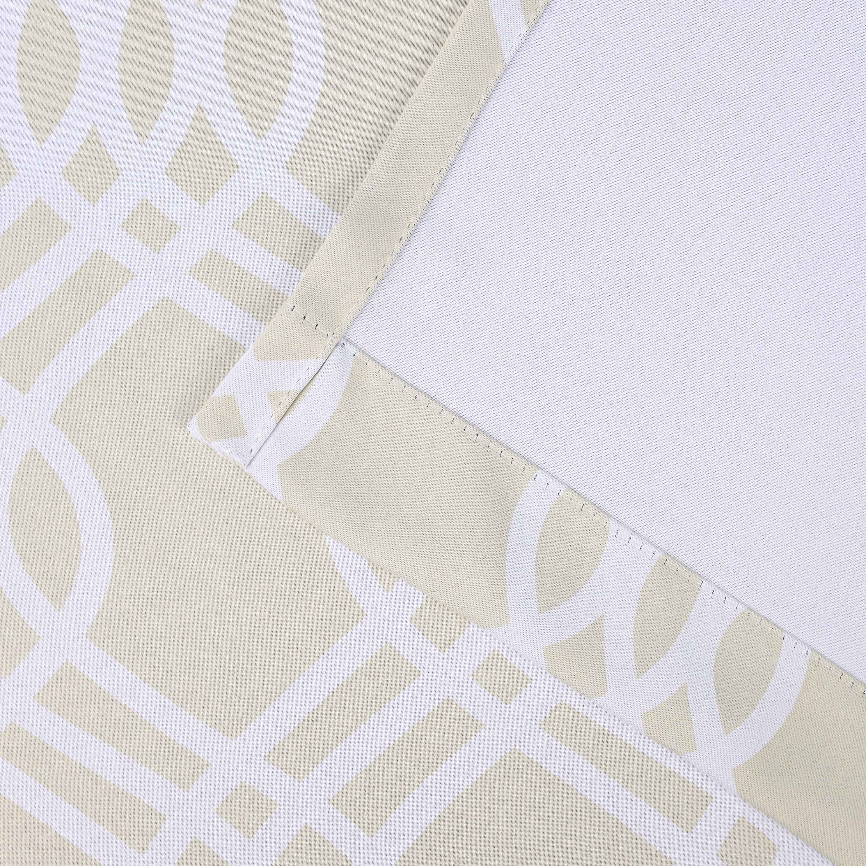 Washable Blackout Curtains with Ribbon Trellis Design - Room Darkening Window Treatment for Bedroom & Living Room - Thermal Insulated Drapes for Better Sleep and Energy Efficiency