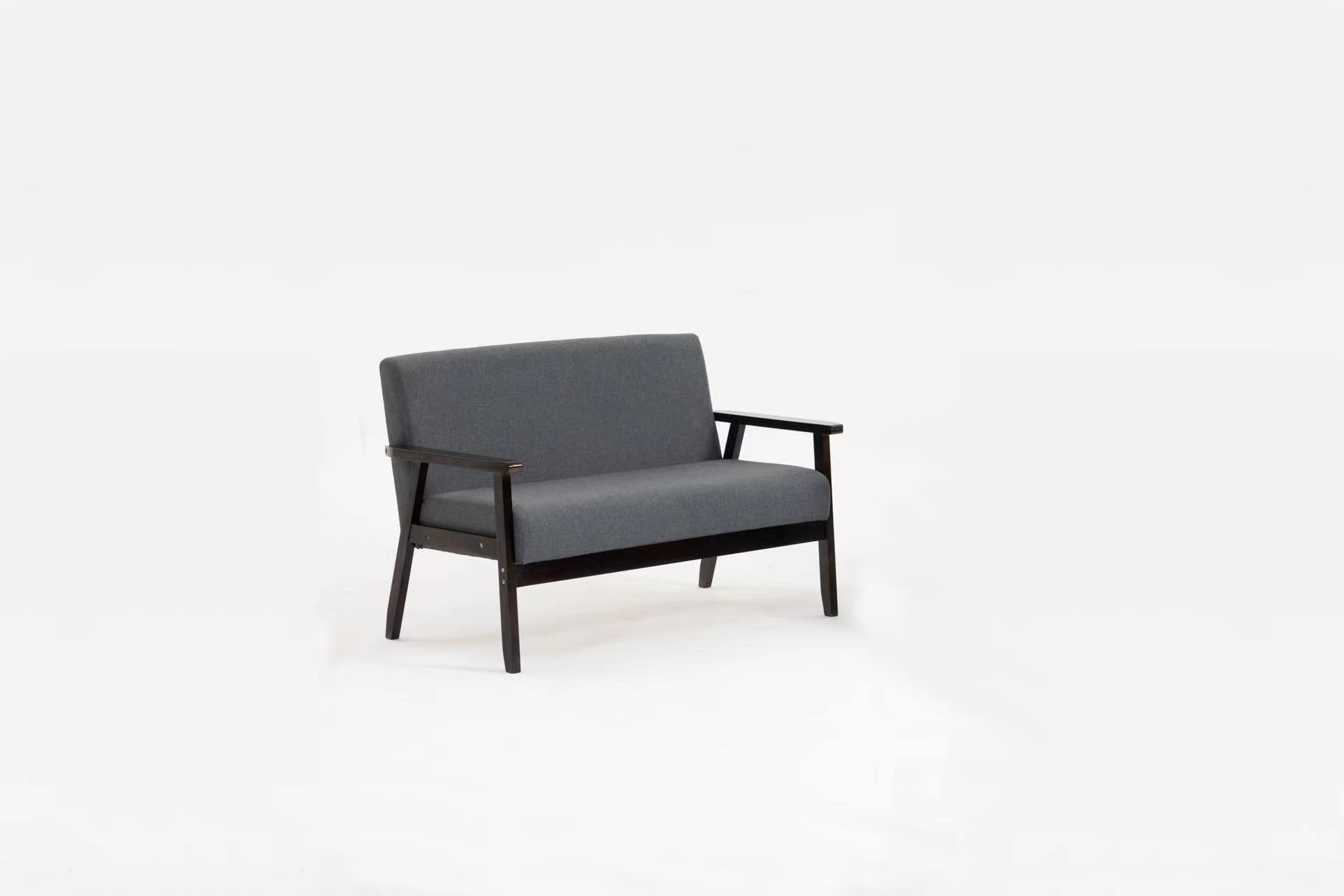 Bahamas Espresso Loveseat and 2 Chair Living Room Set - Modern Sofa Set for Small Spaces, Perfect for Apartments & Cozy Living Rooms - Brown Leather Furniture with Sturdy Wood Frame