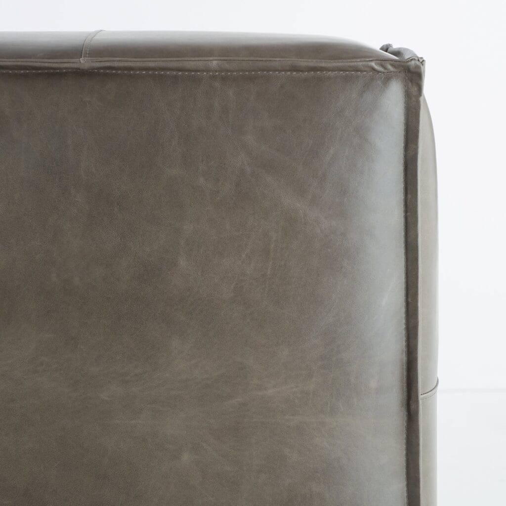 Cyan Design 11449 Lusco Square Pouf Ottoman - Grey Velvet Footstool for Living Room, Bedroom & Lounge Decor