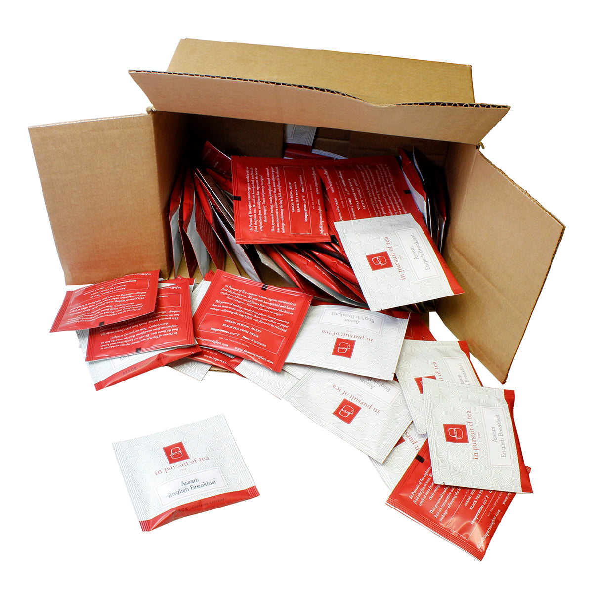 Premium Enveloped Tea Bags - 100 Count Wholesale Case | Herbal & Black Tea Bags for Restaurants, Cafes & Home Brewing